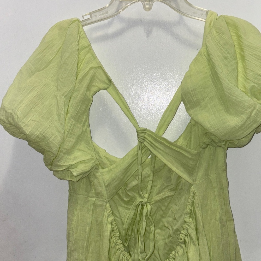 Free People Dress Light Green Short Sleeve Dress size medium - Picture 3 of 6